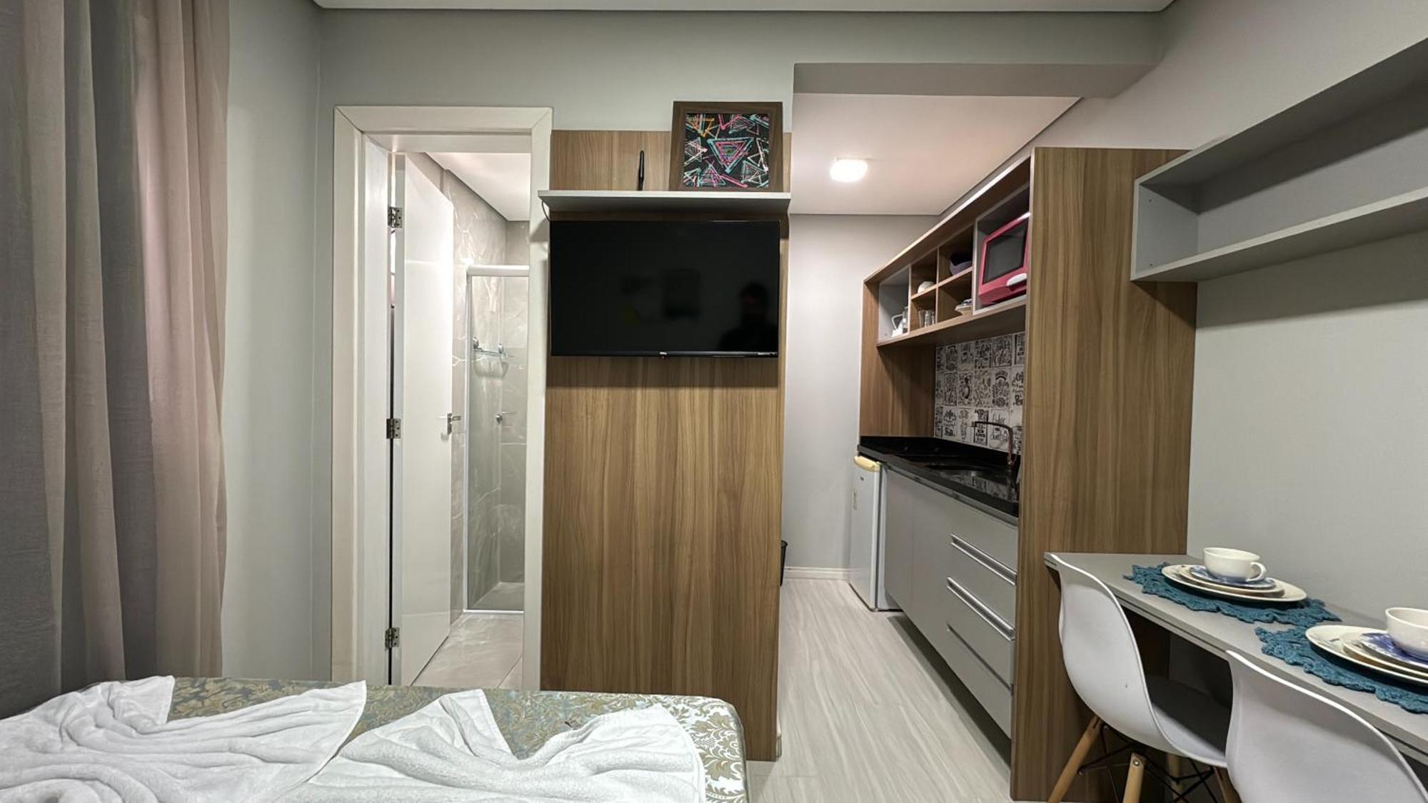09- Studio Lindamente Decorado! Ideal Para Casal!!! กูรีตีบา ภายนอก รูปภาพ